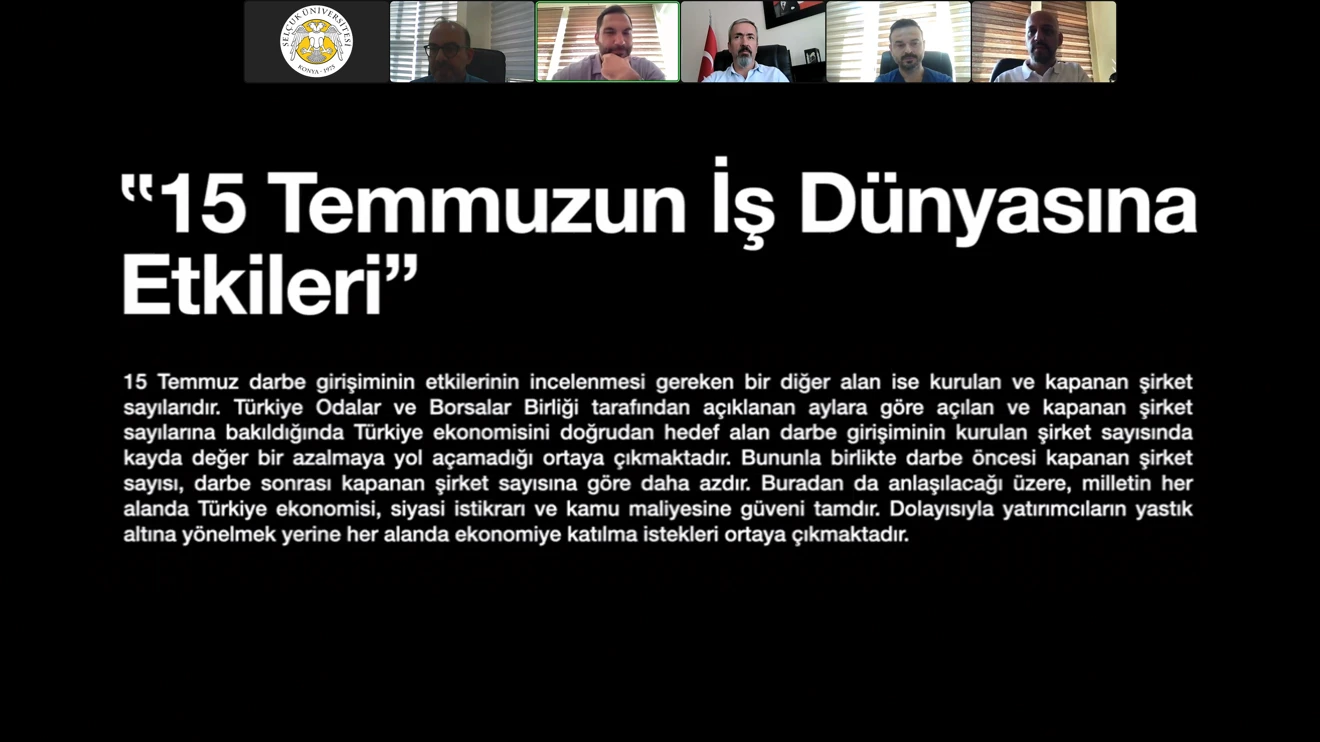 Selçuk Üniversitesinde 15 Temmuz’un olumsuz etkileri anlatıldı